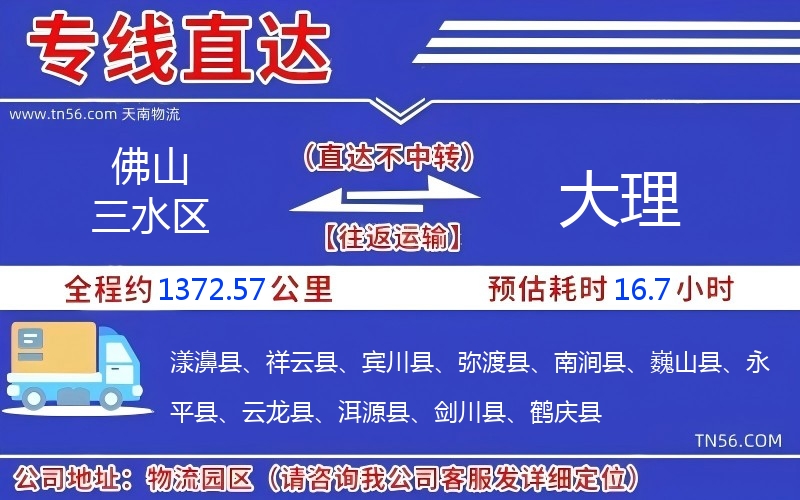 拉萨三水区到大理物流公司 拉萨三水区到大理物流公司