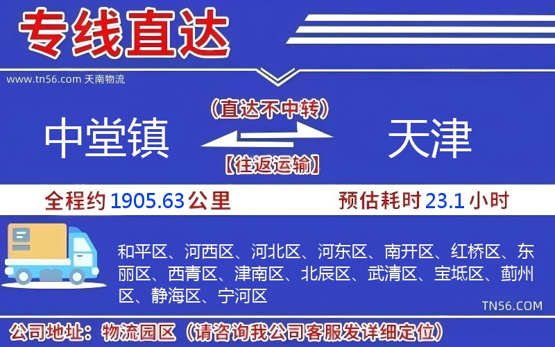 中堂镇到天津物流公司 中堂镇到天津物流公司