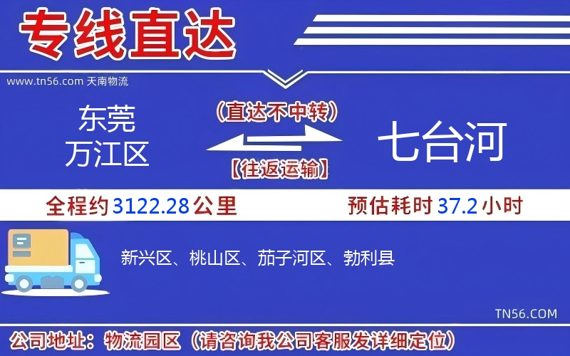 汉中万江区到七台河物流公司 汉中万江区到七台河物流公司