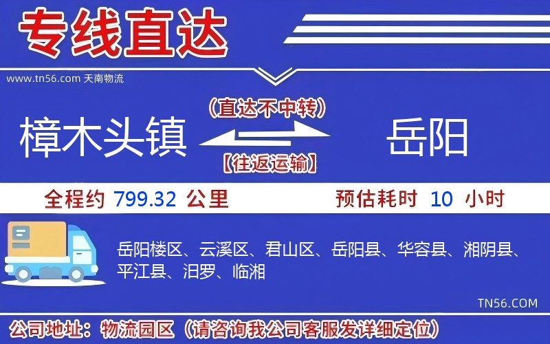樟木头镇到岳阳物流公司 樟木头镇到岳阳物流公司