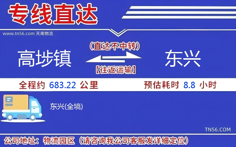 高埗镇到东兴物流公司 高埗镇到东兴物流公司