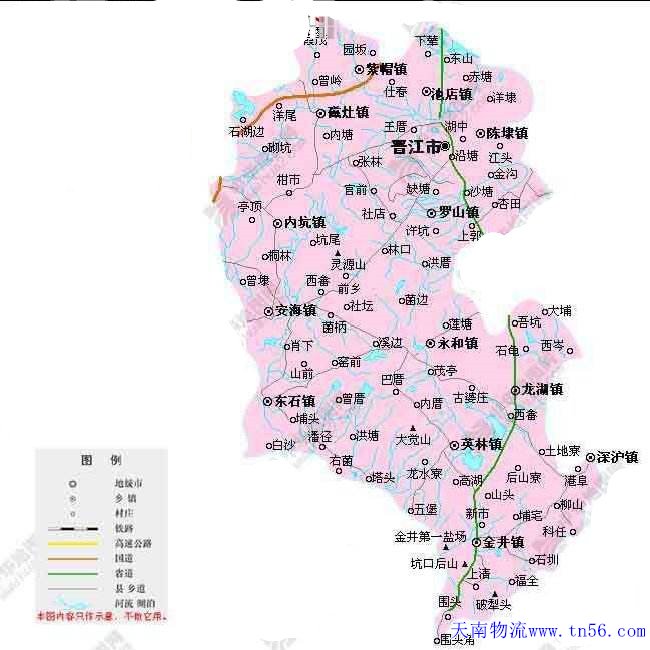 凯时AG物流晋江市地图