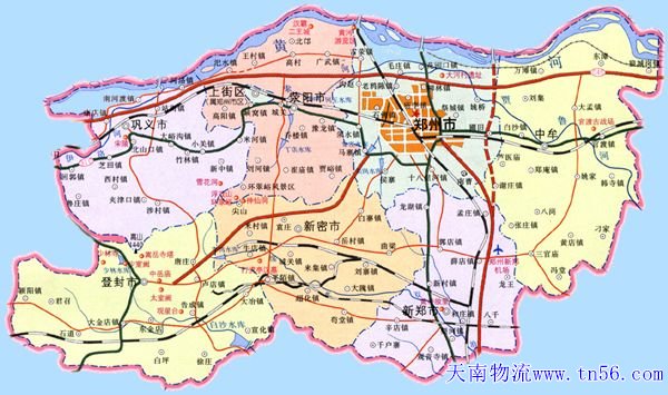 1-1F31013443L57 汉中到郑州市物流地图
