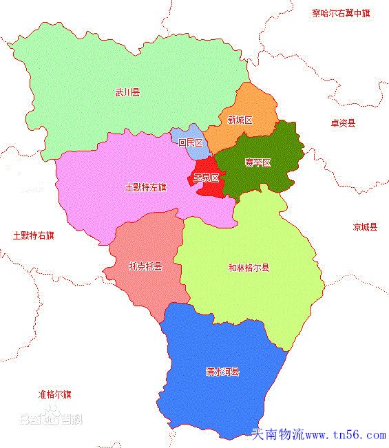 1-1F410100523457 凯时AG物流呼和浩特市地图